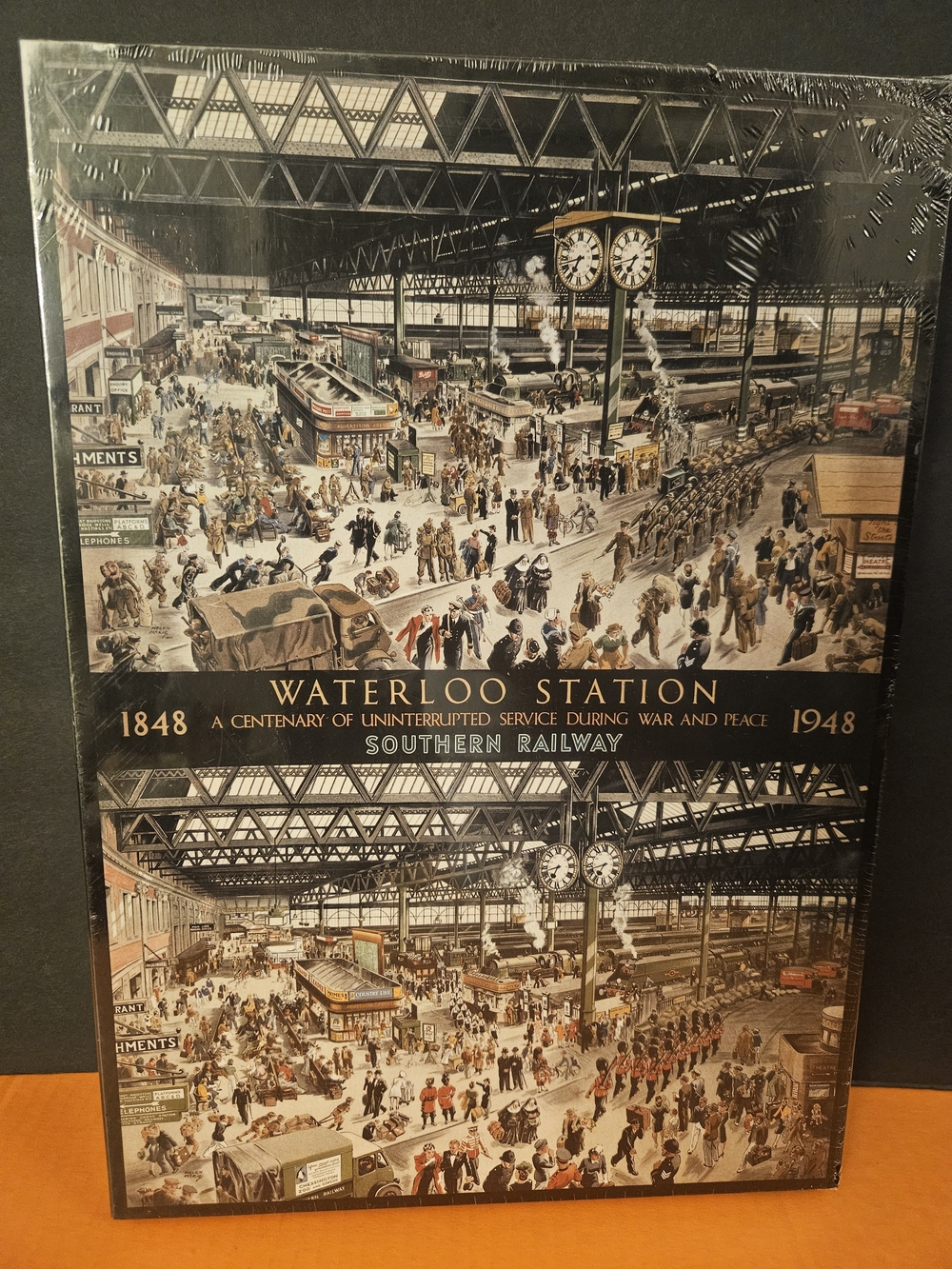 New Sealed Gibsons Waterloo Station 1848-1948 Railroad Puzzle 1000 Pcs